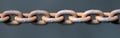 Close up view of rusty metal chain links Royalty Free Stock Photo