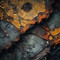 a close up view of a rusty metal surface