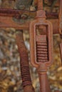 Rusty spring part of old machinery Royalty Free Stock Photo
