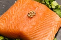 close up view of salmon fillet Royalty Free Stock Photo