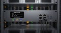 Server Rack with Node Status Display and Network Connections Royalty Free Stock Photo