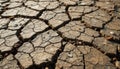 Cracked Dry Earth from Drought Royalty Free Stock Photo