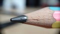 Close-up view of a sharpened pencil Royalty Free Stock Photo