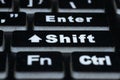 Close up view of Shift button on a key board Royalty Free Stock Photo