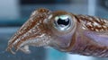 Close-up view of shiny live cuttlefish with intricate patterns Royalty Free Stock Photo