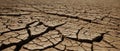 Close-Up View of Cracked Earth During Severe Drought Conditions