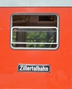 Zillertalbahn Steam train window Royalty Free Stock Photo