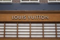 Close up view of signage of French fashion house