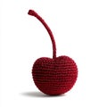 Sparkling Red Cherry Craft on White Background Royalty Free Stock Photo
