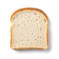 A close-up view of a slice of toasted white bread with a crispy outer edge Royalty Free Stock Photo