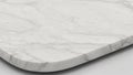 Close-up View of a Smooth White Marble Surface with Gray Veining and Rounded Edge Keywords: marble, stone, surface Royalty Free Stock Photo