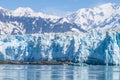 A close up view of the snout of the Hubbard Glacier in Disenchartment Bay, Alaska Royalty Free Stock Photo