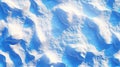 Close-up view of a snow texture with varying shades of blue and white, showing the uneven surface and subtle light reflections Royalty Free Stock Photo