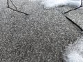 close-up view of snowflakes on ice, Cristals of water, sunlight