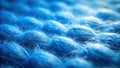 A close-up view of soft, blue fluffy textile fibers in a detailed macro shot. Generative AI Royalty Free Stock Photo