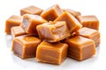 Caramel Toffee Candy Isolated on a White Background Royalty Free Stock Photo