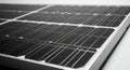 Close-up view of a solar panel displaying multiple dark-colored photovoltaic cells Royalty Free Stock Photo