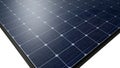Close-Up View of a Solar Panel with Morning Dew Royalty Free Stock Photo