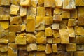 Texture of Solidified Yellow Wax Blocks for Creative Design and Art Generative AI