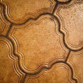 A close up view of some ceramic kitchen floor tiles Royalty Free Stock Photo