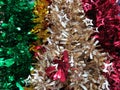 Close up view on some colorful decorations on a Christmas trees Royalty Free Stock Photo