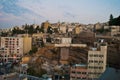 Close-up view of some residential buildings seen from the top in Jordan.