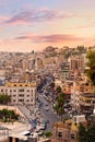 Close-up view of some residential buildings seen from the top in Jordan.