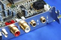 Close up view of a sound card Royalty Free Stock Photo
