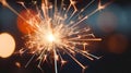 Close-up view of a sparkler