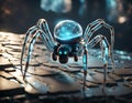 Spider Crawling on Keyboard. Generative AI