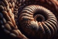 a close up view of a spiral shaped object made of wood Royalty Free Stock Photo