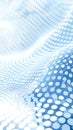 Abstract Blue Dot Pattern Spiraling Into White Center Light Reflection