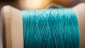 Tightly wound around the light colored spool creating a neat and Royalty Free Stock Photo