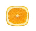 Close-up view square slice of orange Royalty Free Stock Photo