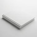Close-up view of a stack of blank white paper sheets on a gray surface Royalty Free Stock Photo