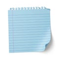 A close-up view of a stack of lined paper with a spiral binding on the left side Royalty Free Stock Photo