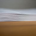 Side of the stack emphasizing the uniformity and thickness of Royalty Free Stock Photo