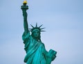 Close up view of Statue of Liberty. Royalty Free Stock Photo