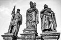 Close Up View On Statues On Charles Bridge In Prague, Czech Republic
