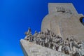 Close up view of the statues on the Monument of the Discoveries