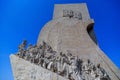 Close up view of the statues on the Monument of the Discoveries