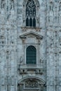 Close up view of the statues and sculptures of Milan Cathedral, Milan, Italy Royalty Free Stock Photo