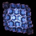 A close-up view of a structure resembling a crystalline formation, with hexagonal Royalty Free Stock Photo