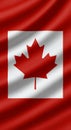 Textured Canadian Flag: Red Maple Leaf on White Square Background Royalty Free Stock Photo