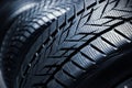 Close up view of the surface profile of modern car tyres Royalty Free Stock Photo