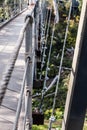 Close-up View of Suspension Mechanism on Spruce Street Bridge