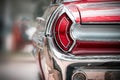 Close up view of Tail lamp of red luxury Classic car Royalty Free Stock Photo