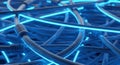 Network cables ethernet cables internet cables connection cables data cables blue generated by ai Royalty Free Stock Photo