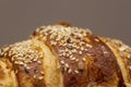 Croissant sprinkled with sesame