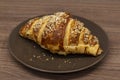 Croissant sprinkled with sesame